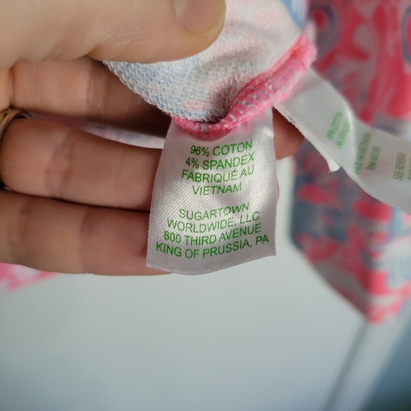 Lilly Pulitzer Skipper Popover Quarter Zip Pink Blue SMALL - Picture 4 of 7